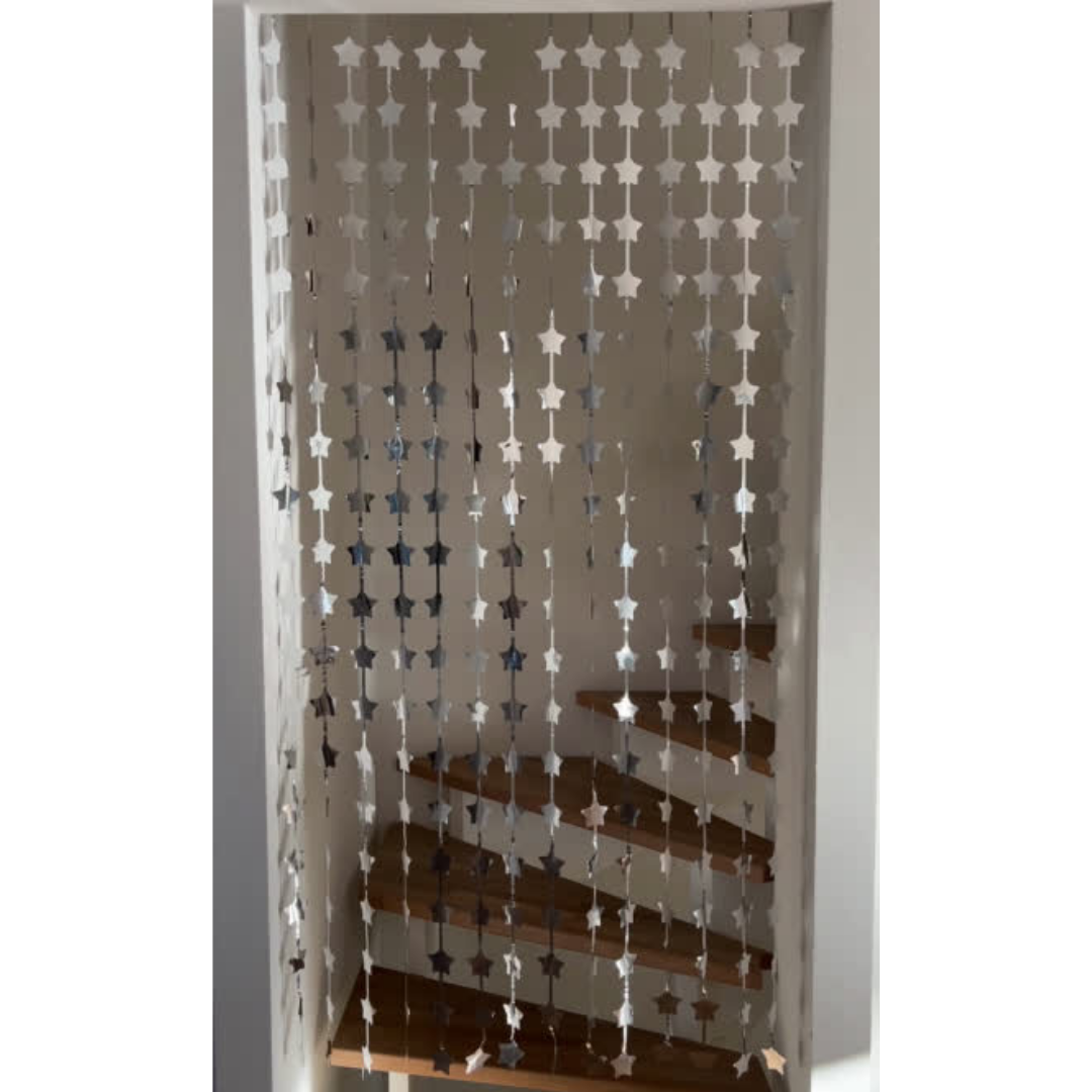 little Birthday® Lametta Vorhang silberner Stern
