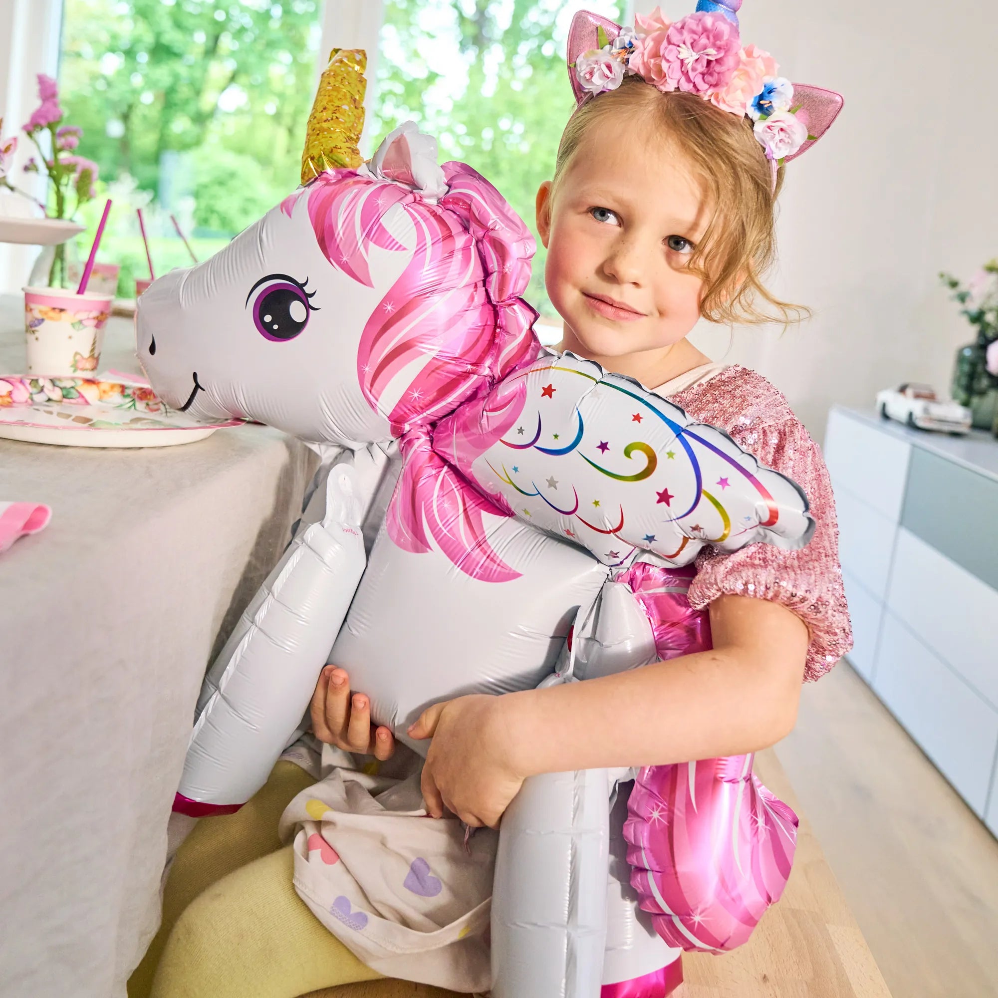 little Birthday® Folien-Luftballon Einhorn XXL