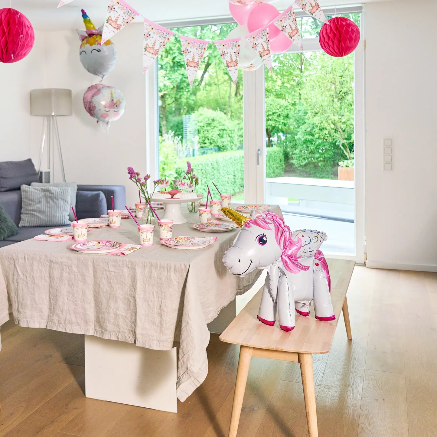 little Birthday® Folien-Luftballon Einhorn XXL