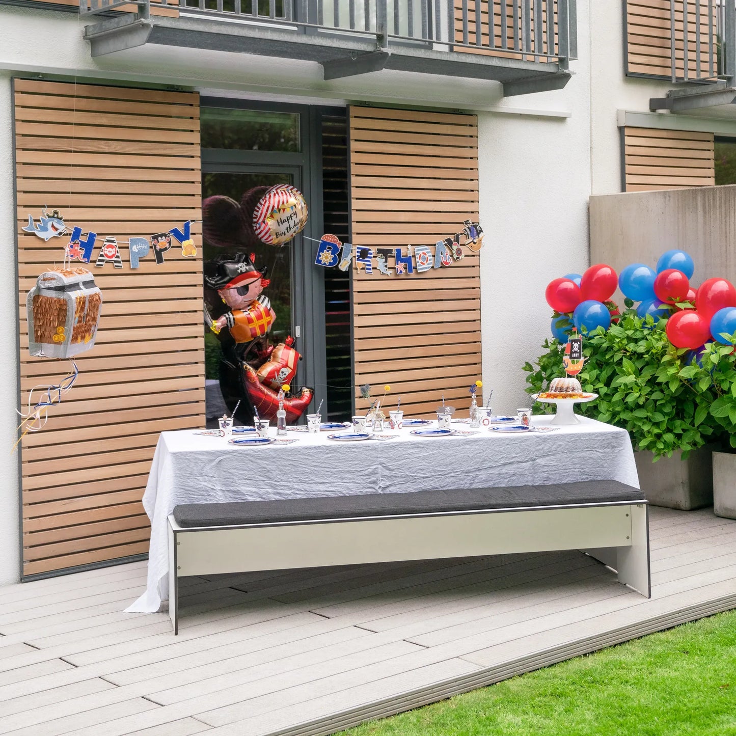 little Birthday® Folien-Luftballon Piraten-Set (4 Stück)