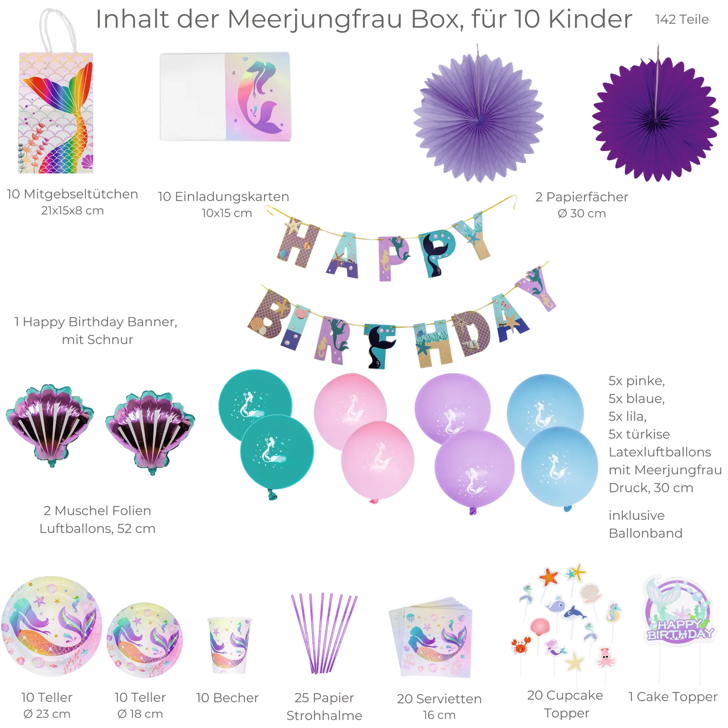 little Birthday® Meerjungfrau Geburtstags-Mottobox