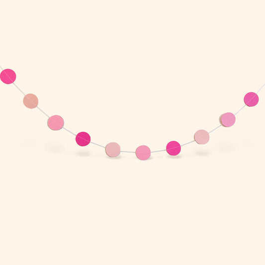 little Birthday® Papiergirlande pink, rosa, hellrosa (2x 2m)