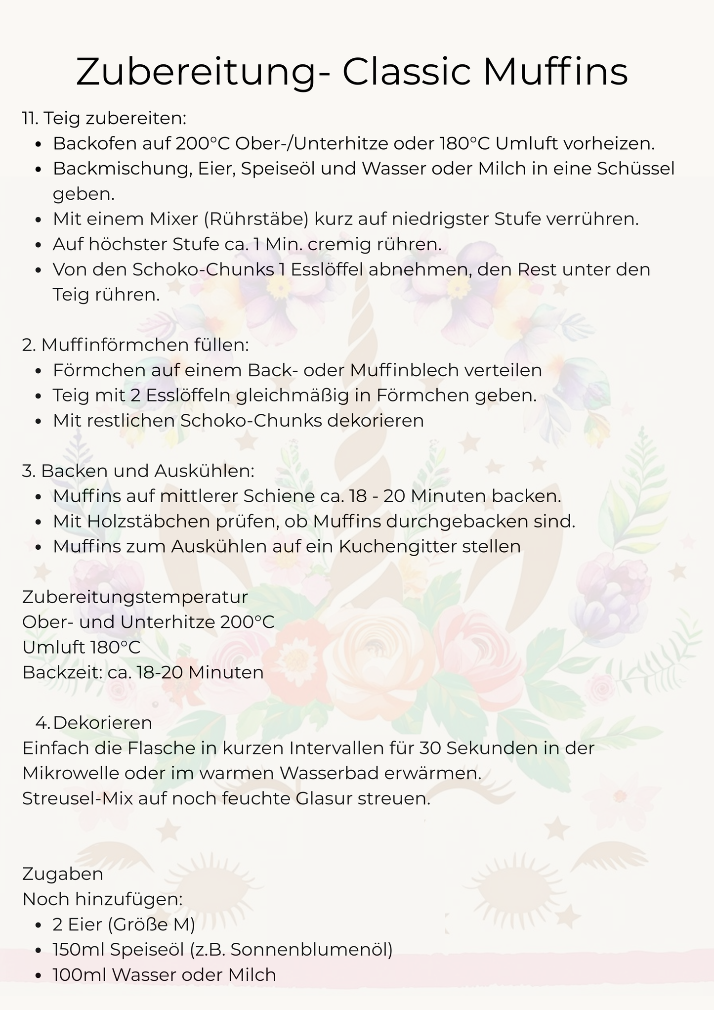 little Birthday Back-Box Einhorn