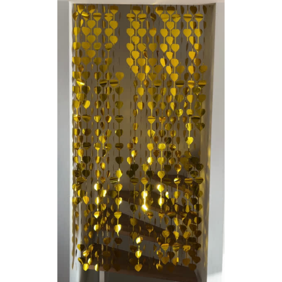 little Birthday® Lametta Vorhang goldenes Herz