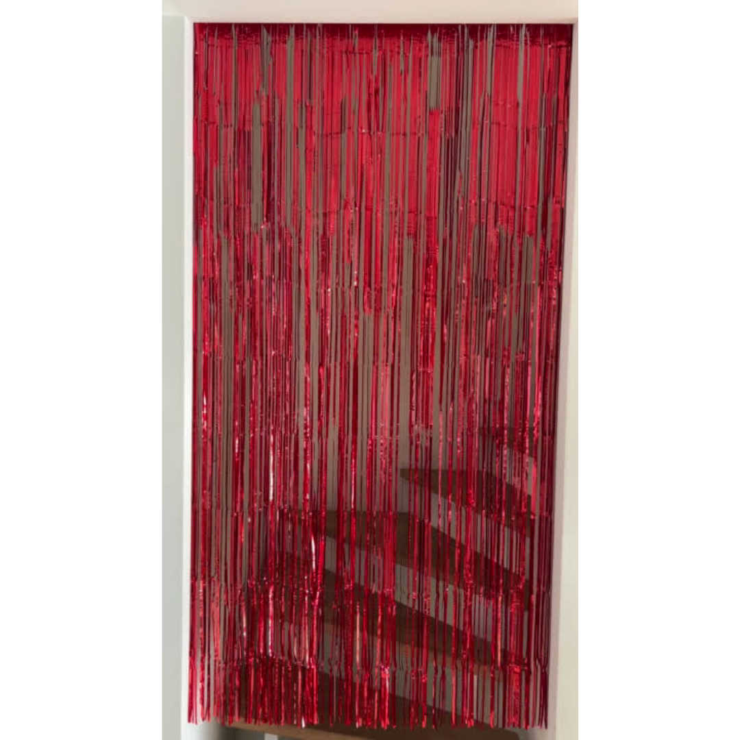 little Birthday® Lametta Vorhang rot