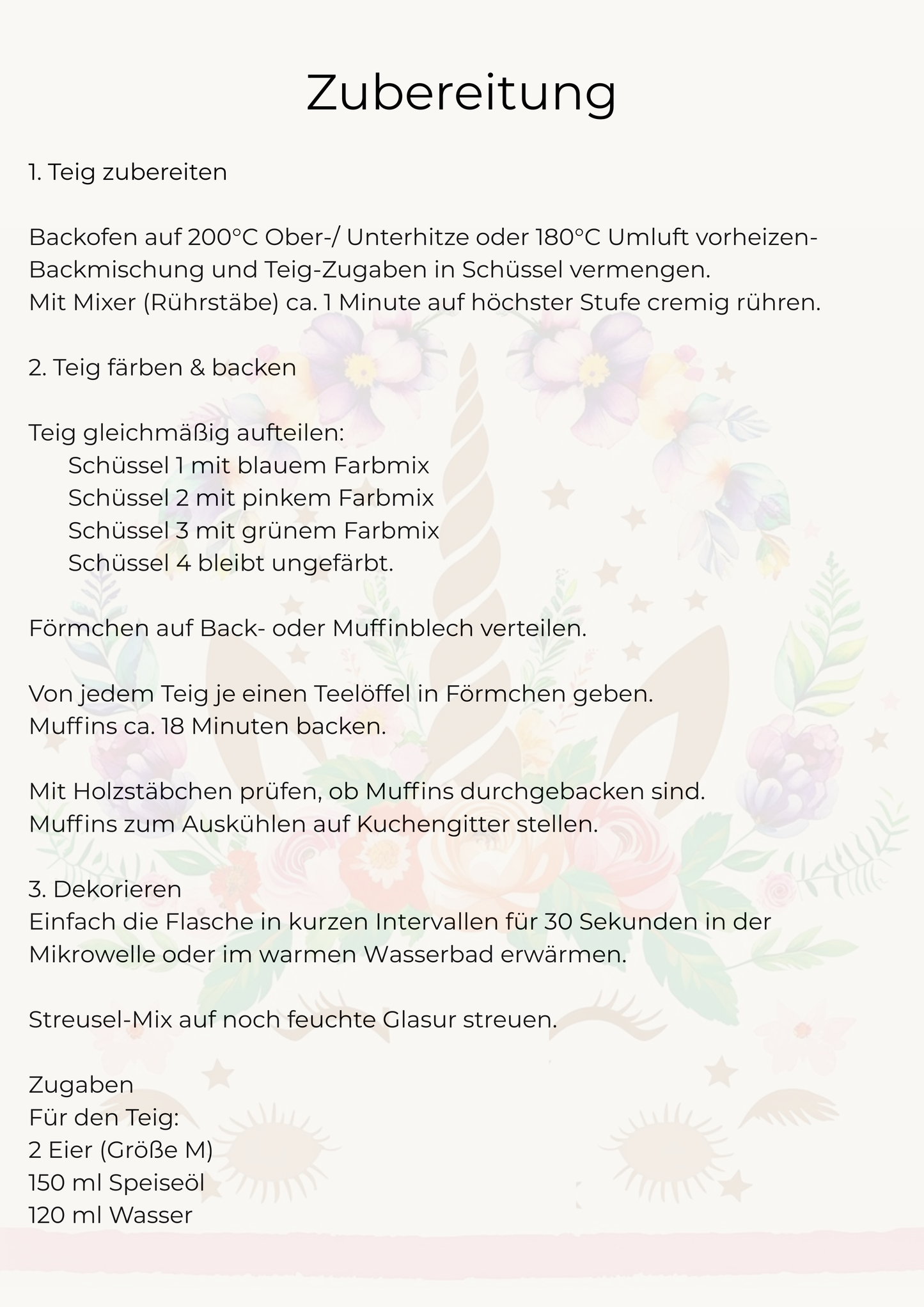 little Birthday Back-Box Einhorn