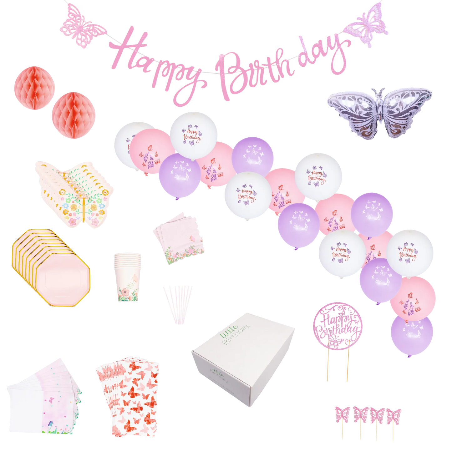 little Birthday® Schmetterling Geburtstags-Mottobox