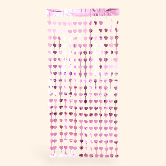 little Birthday® Lametta Vorhang pinkes Herz