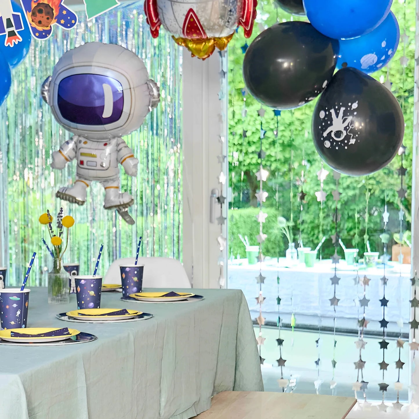 little Birthday® Lametta Vorhang silberner Stern