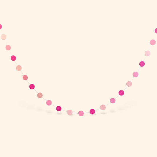 little Birthday® Papiergirlande pink, rosa, hellrosa (2x 2m)